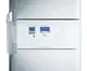 Vaillant Heizungswärmepumpe mit digitalem Display und Steuerung, in einem kompakten, weißen Gehäuse. Einstellungsmöglichkeiten für Temperatur und Betriebsmodi sind sichtbar.